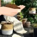 Asewin Plant Basket,Foldable Rattan Straw Basket Flower Pot Hanging Wicker Storage Basket Garden Accessories   